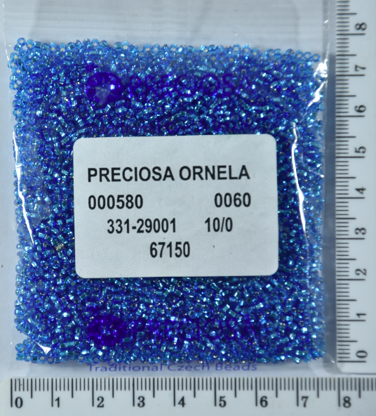 

Бисер PRECIOSA №10/0 блестящ №67150 пакет 50 грамм уп=1пакет