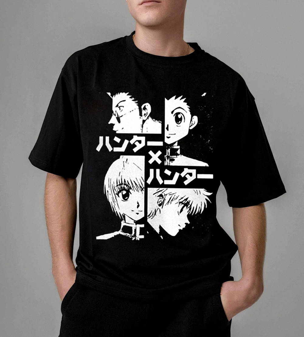 

Футболка хантер х хантер мужская с принтом черная аниме L