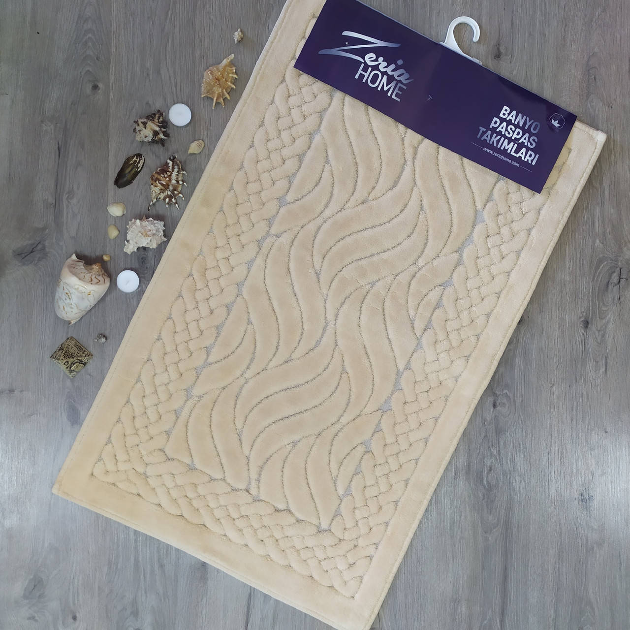 

Коврики Zeria HOME Клеопатра RUYA 2-ка (60х100см, 60х50см) цвет - бежевый