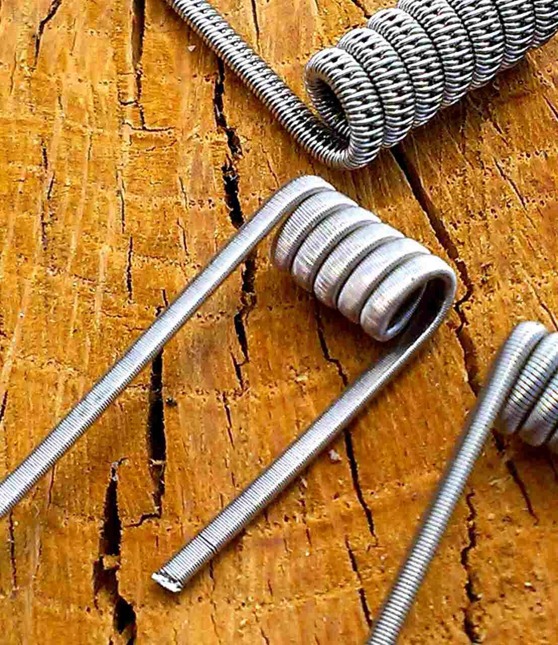 

Спираль Three Staggered Clapton coil 3мм, 5 витков, 0.5мм, 0.2мм, Нерж, Нерж