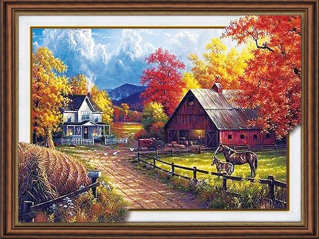 

65*50см 5D Мой дом, моя земля, алмазная живопись, полная выкладка
