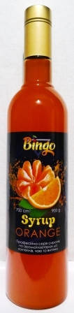 

Сироп для кофе и мороженого BINGO "Апельсин" 0,9л
