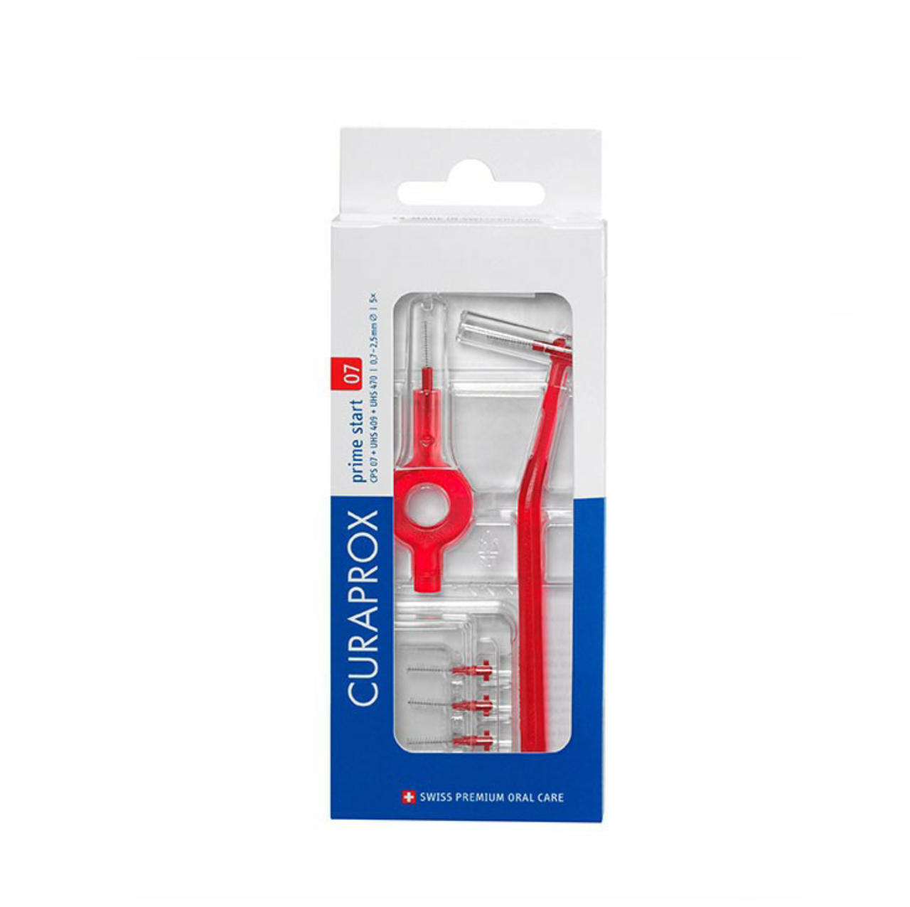 

Набор межзубных ершиков Curaprox Prime Start CPS 07 (5 шт + 2 держателя), 1 уп