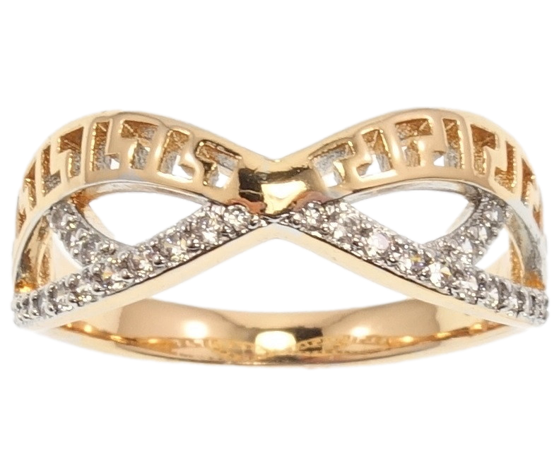

Кольцо ХР Позолота 18K+Родий "Греческий стиль" р.19.5