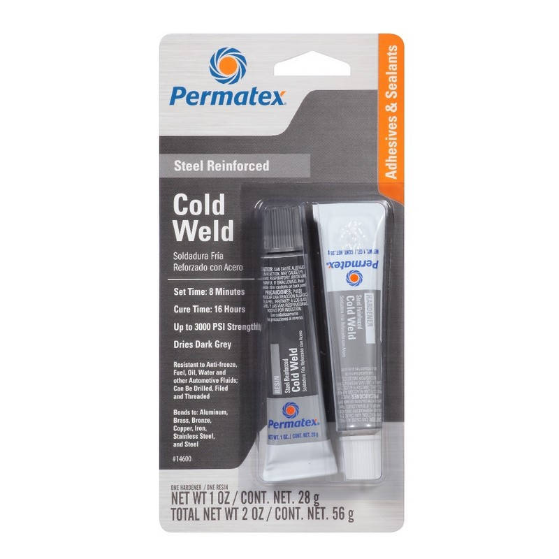 

Компаунд Permatex Cold Weld для склеивания Холодная сварка черная 56 г герметик клей для машины метала и стали