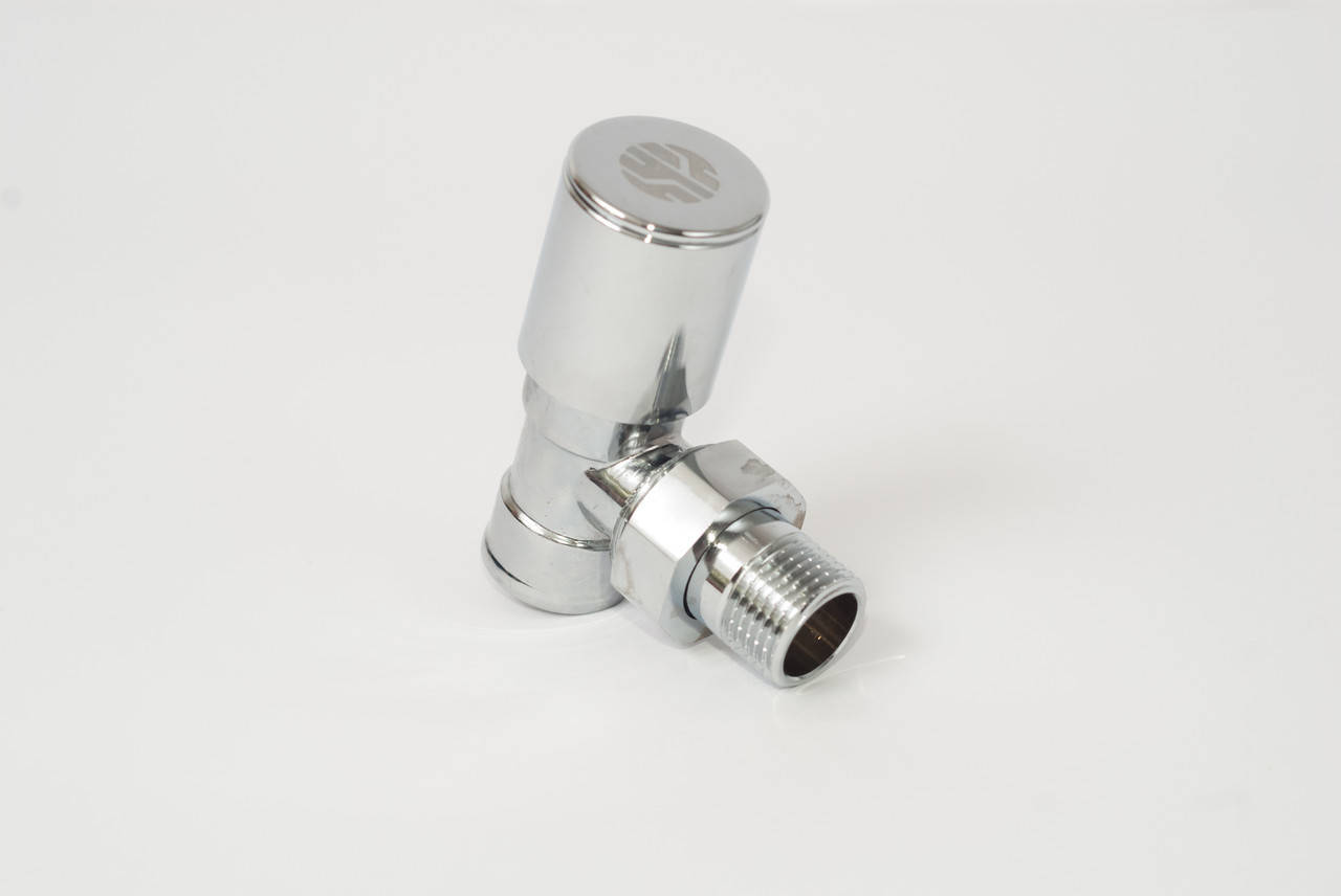 

Кран для полотенцесушителя 1/2" угловой подача хром ASCO (Турция)