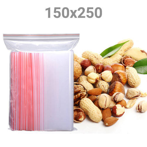

Зип пакеты Zip Lock / пакет с замком - 150x250 мм, 100шт, Прозрачный