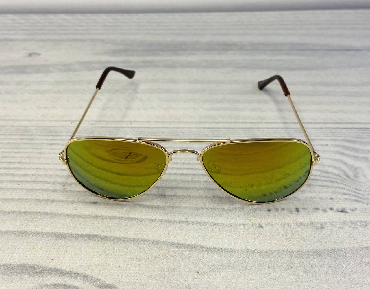 

Солнцезащитные Детские очки, Металл. оправа Aviator 6473, Золотистый