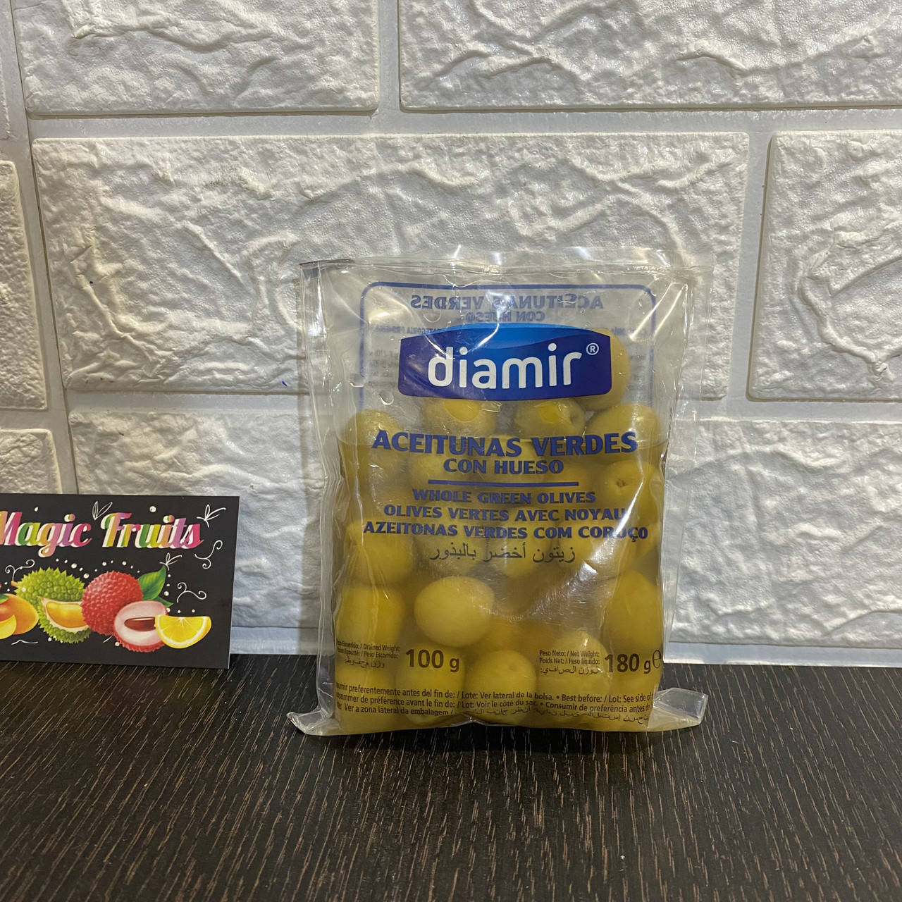 

Оливки зелені з кісточкою Diamir 100г