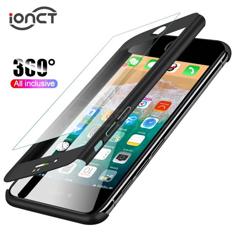 

Чехол 360 для Iphone 7 plus/8 plus + стекло в подарок, Черный
