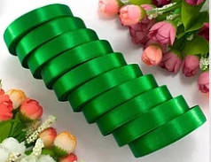 

Лента атласная 0,6 см (рулон 20м), Зеленый, Белый