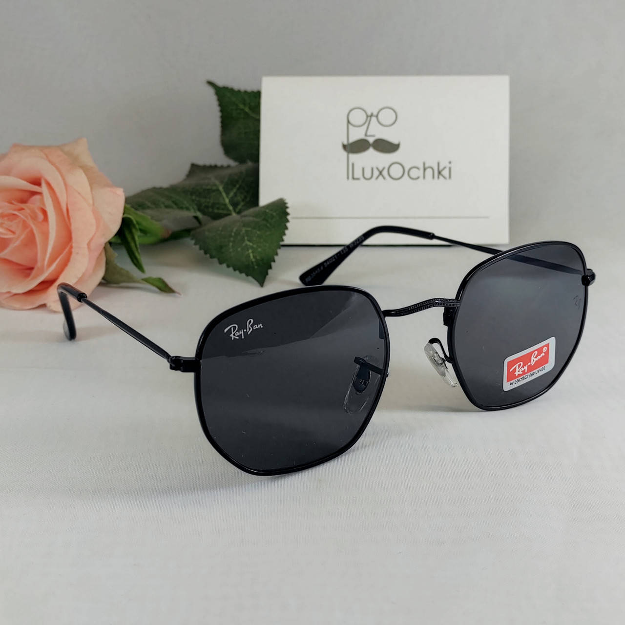 

Очки Ray Ban Hexagonal в металлической оправе, Черный