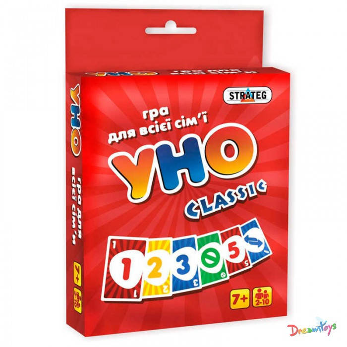 

Игра "Уно classic", в кор. 13,5*9*2,5см, Украина, ТМ Стратег (66шт)