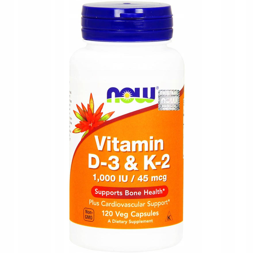 

Витамины D3 и K2 Now Foods120 растительных капсул
