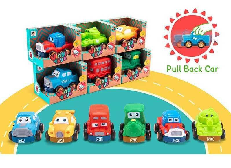 

Машинка виниловая JZD - 085 (72/2) 6 видов, инерция, 1 шт в коробке