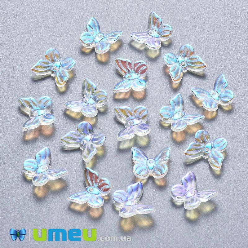 

Подвеска стеклянная Бабочка, Прозрачная АВ, 11х9,5х3 мм, 1 шт (POD-043636)