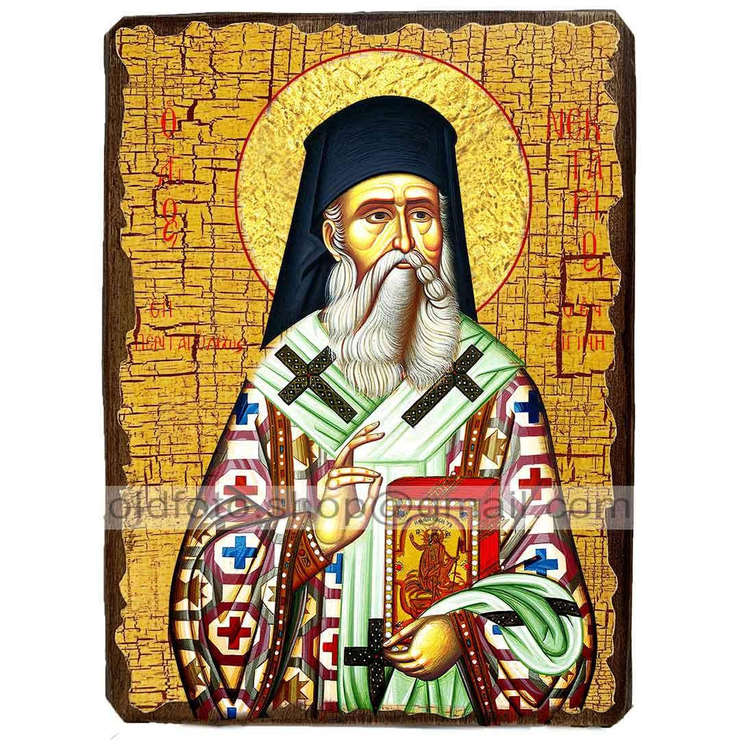 

Икона Нектарий Святитель Эгинский ,икона на дереве 130х170 мм