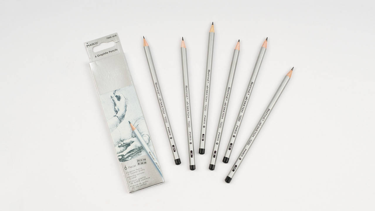 

Карандаш 6 шт. (2H-3B) 7000-6CB Raffine Marco