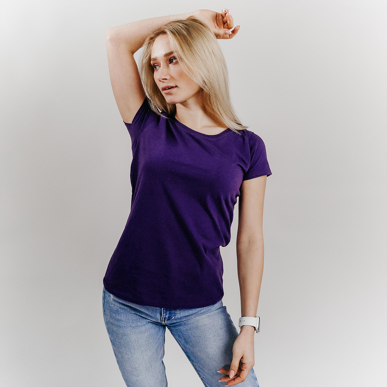 

Женская футболка лёгкая Фиолетовая Fruit of the loom 0614200PE XXL, Фиолетовый