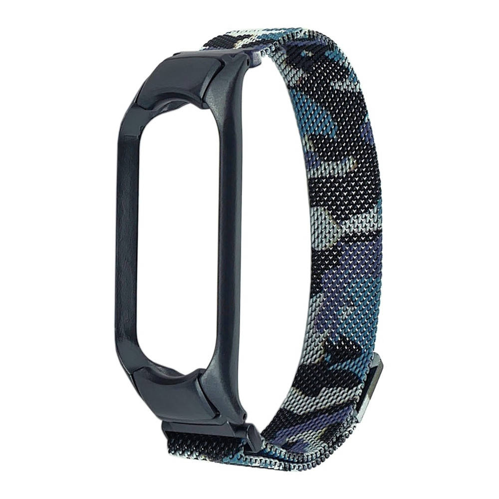 

Ремешок Миланская петля для Xiaomi Mi Band 5/ 6 серо-камуфляжный