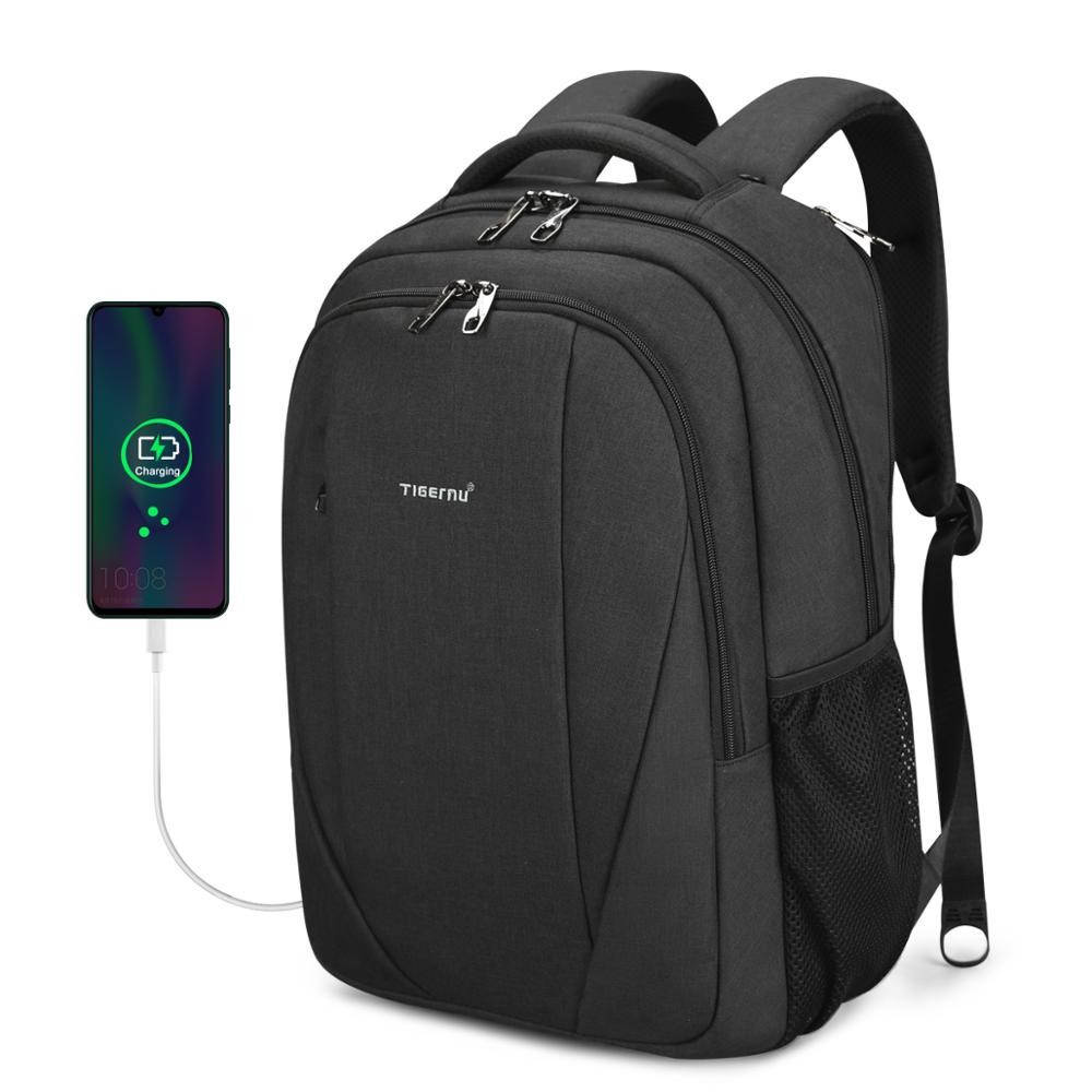 

Современный рюкзак Tigernu T-B3399 15.6" USB для ноутбука, города, работы, учебы, поездок, Черный