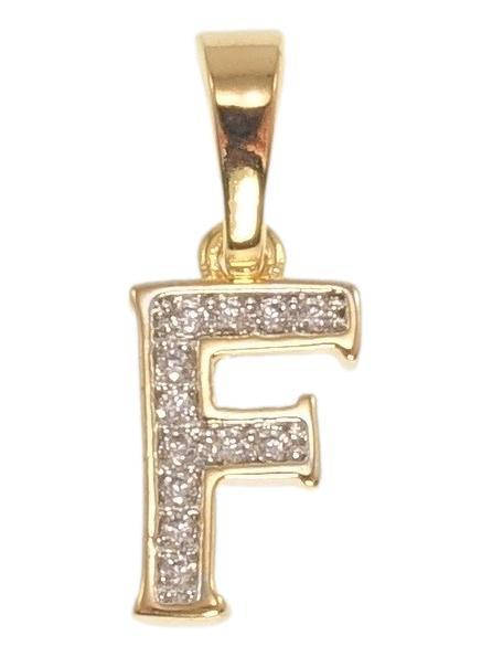 

Кулон Xuping Позолота + Родий "Буква F с цирконием"