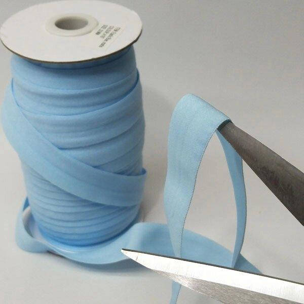 

А-187 Трикотажная окантовочная бейка (стрейч эластичная) 2см х 1 м. (голубой) (СИНДТЕКС-1442)