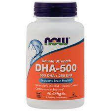 

Рыбий жир, DHA-500, Now Foods, 90 гел.капсул,