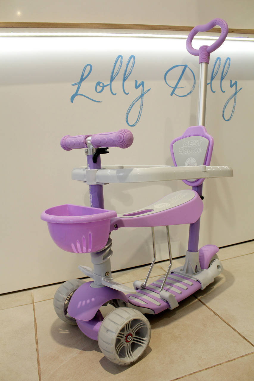 

Самокат-беговел 5в1 Best Scooter B с бортиком, Сиреневый 4125