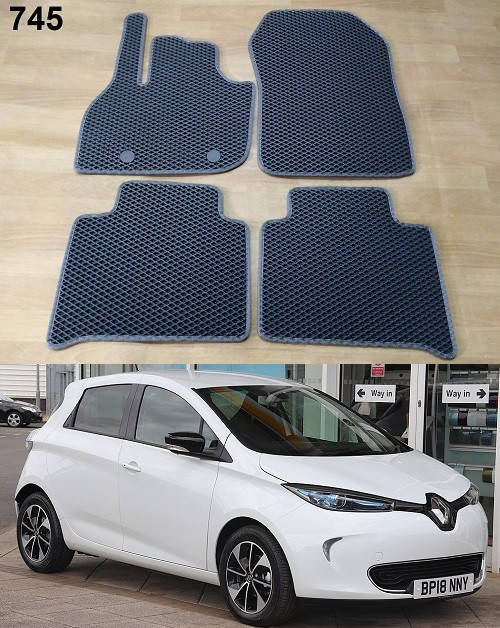 

Коврики ЕВА в салон Renault Zoe '13-, Черный