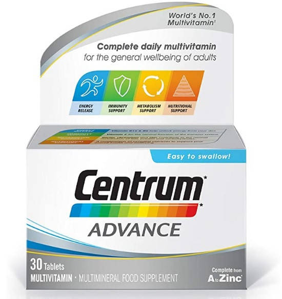 

Мультивитаминный комплекс для женщин и мужчин Centrum Advance Multivitamins and Minerals 30 tab