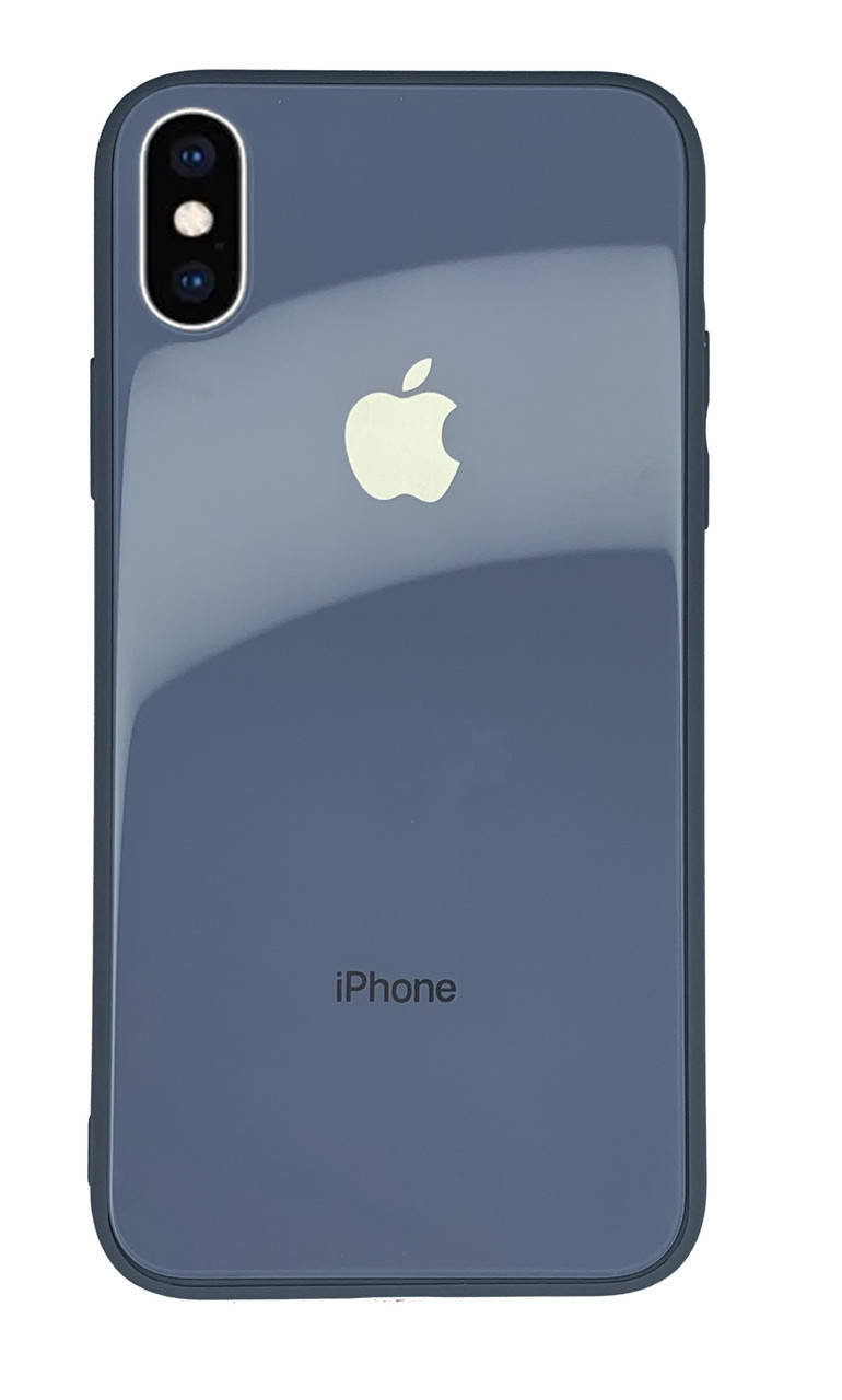 

Чехол стеклянный Glass case для IPhone Xs max (10) Lavender Gray лавандо серый
