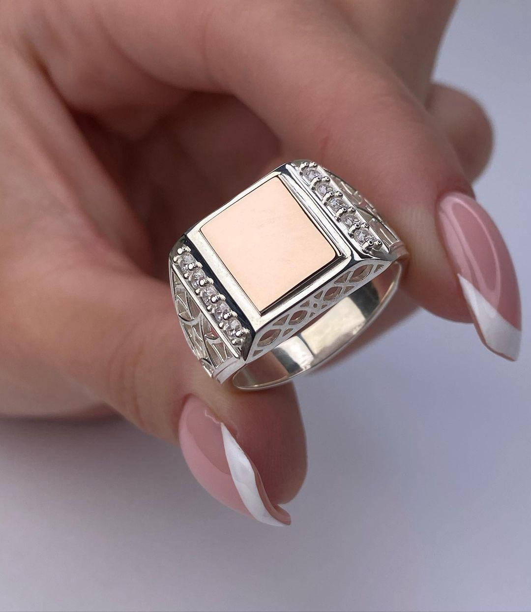 

Мужская печатка из серебра 925 пробы *кольцо царя Давида* 23