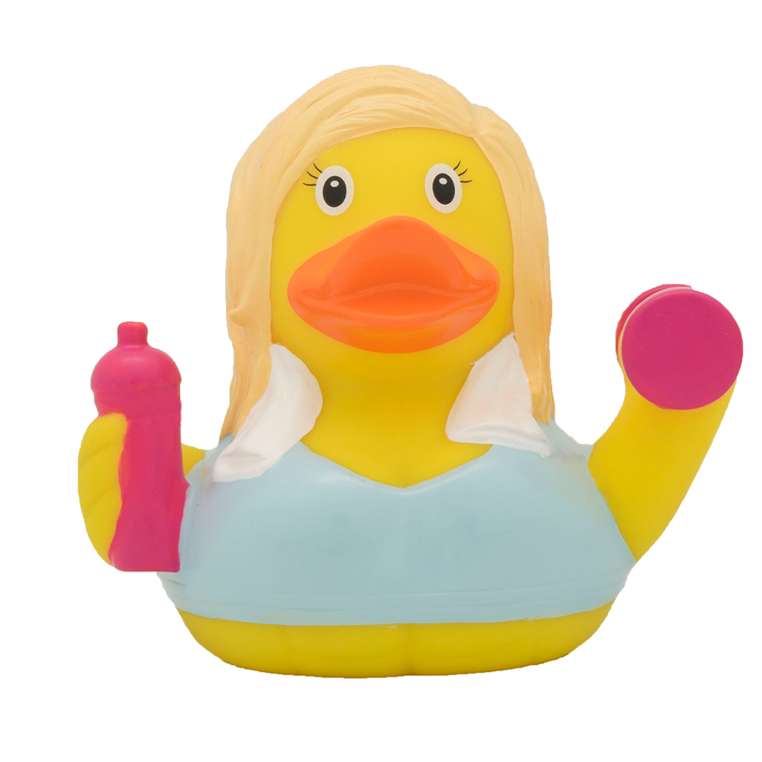 

Стильная тематическая резиновая уточка FunnyDucks "Фитнес девочка" L1279