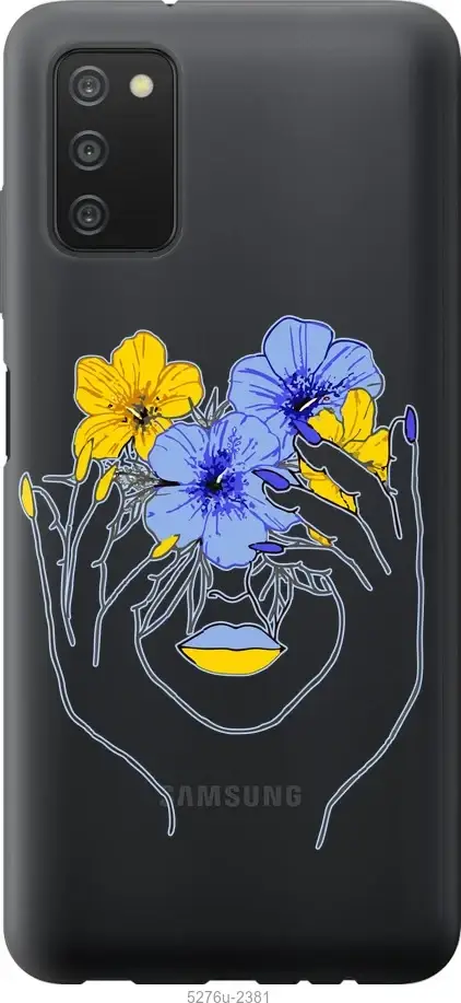 

Чехол для Samsung Galaxy A03s с картинкой / на самсунг галакси А3с с принтом Девушка, Серый
