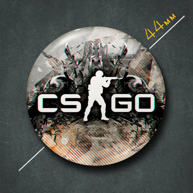 

"Контр страйк / CS GO" значок круглый на булавке Ø44 мм