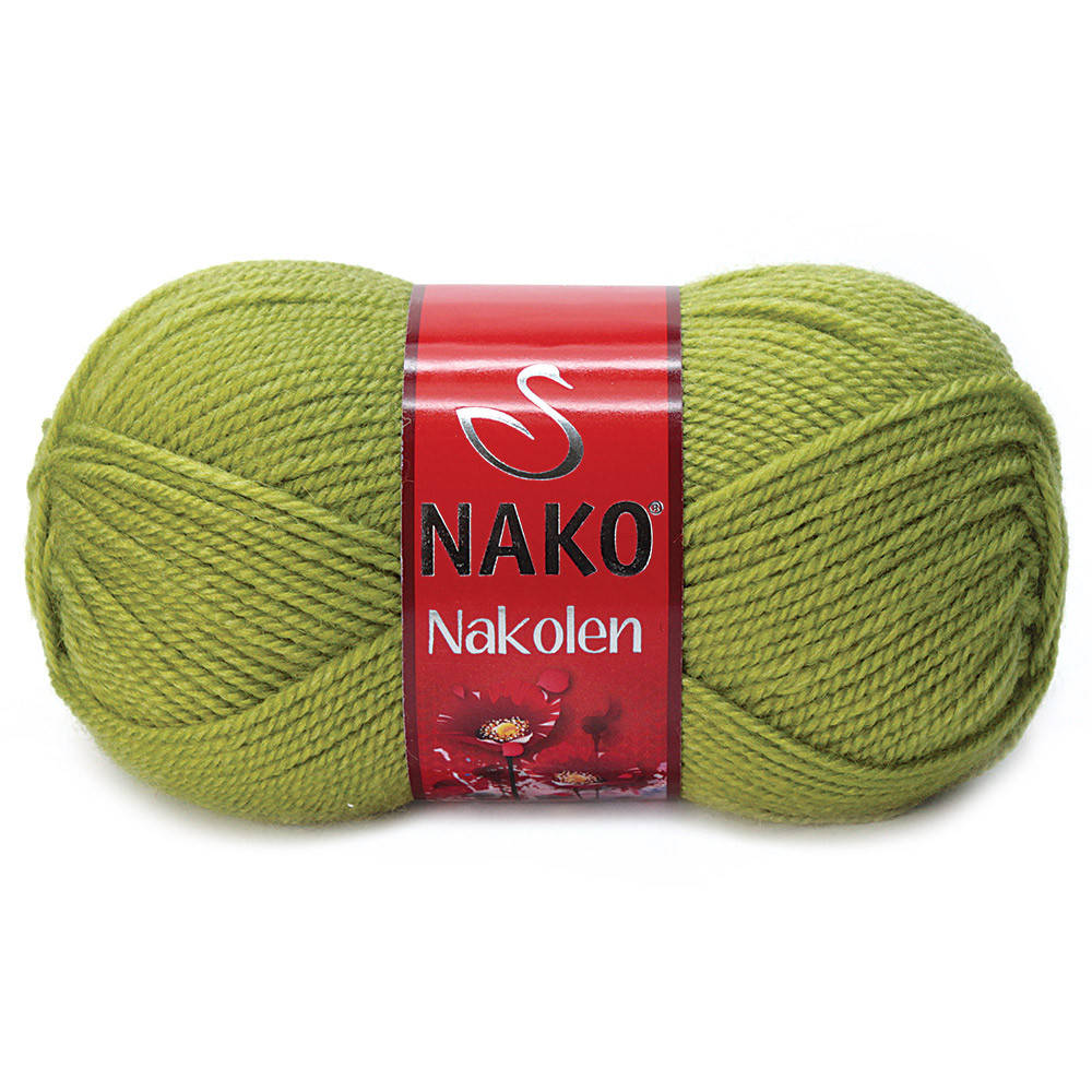 

Пряжа Nako Nakolen 23107 фисташка (нитки для вязания Нако Наколен) полушерсть 49% шерсть, 51% акрил