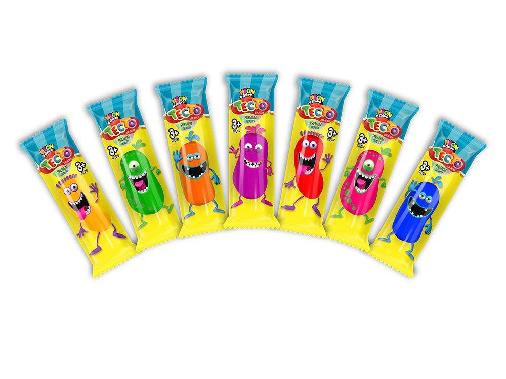 

Брикет теста для лепки Neon (укр) Dankotoys, Разные цвета