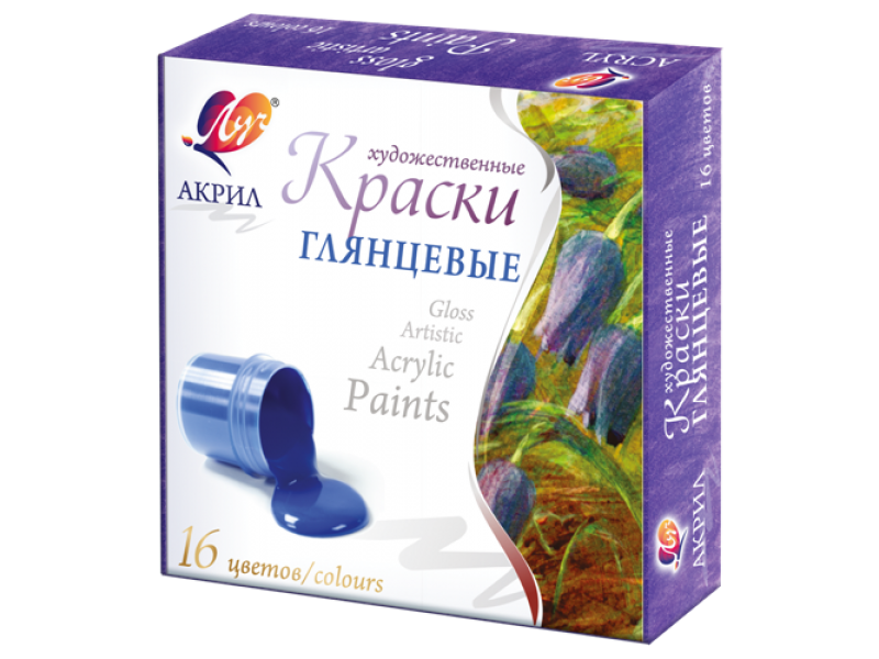 

Фарби Промінь 16 кольорів 15мл акрилові художні 30С1891-08