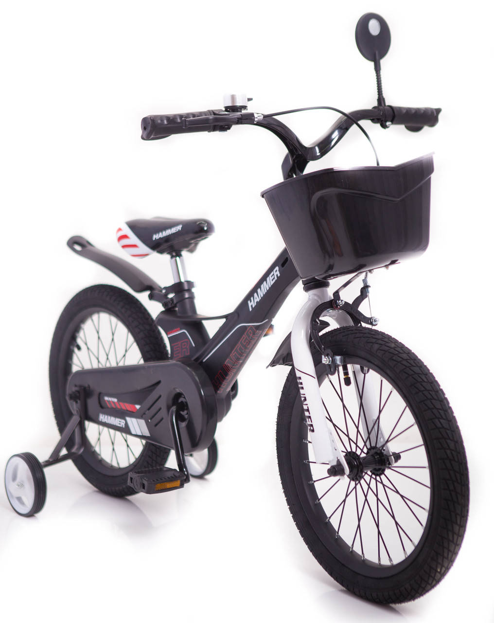

Детский Велосипед с корзинкой легкий магниевая рама HAMMER HUNTER-1650D Красный Черный