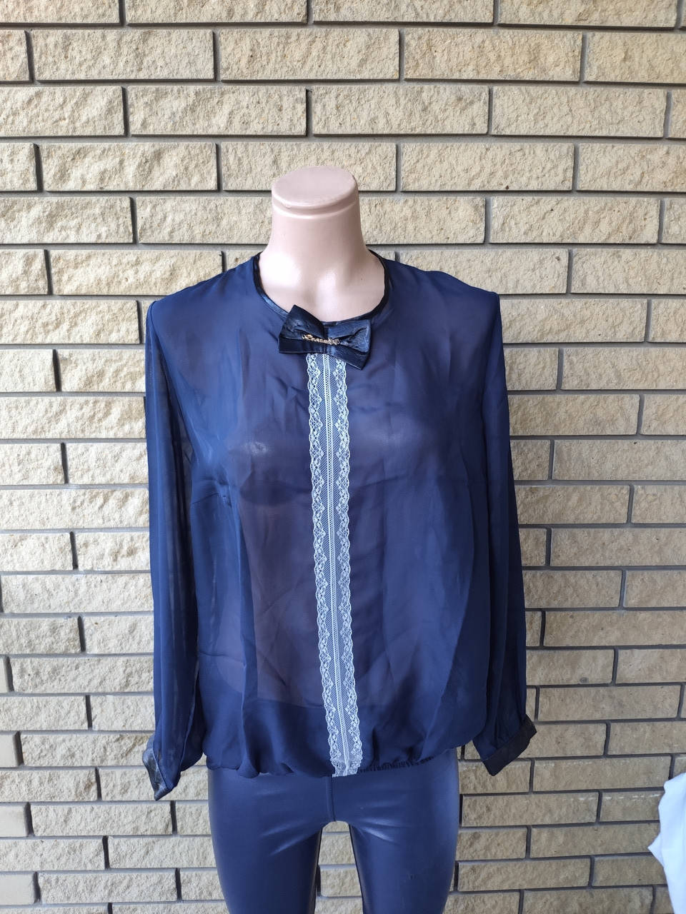 

Блузка женская шифоновая большого размера VAN GILS, Турция, Синий