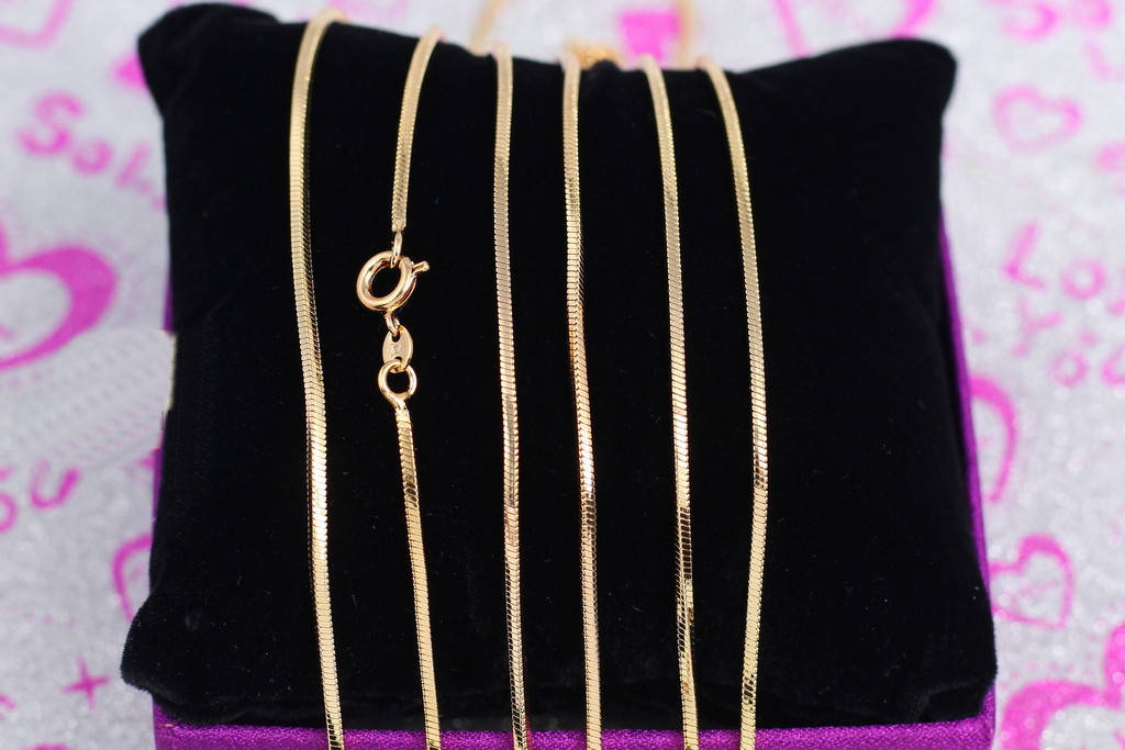 

Цепь Xuping Jewelry квадратный жгут 45 см 1,5 мм золотистая