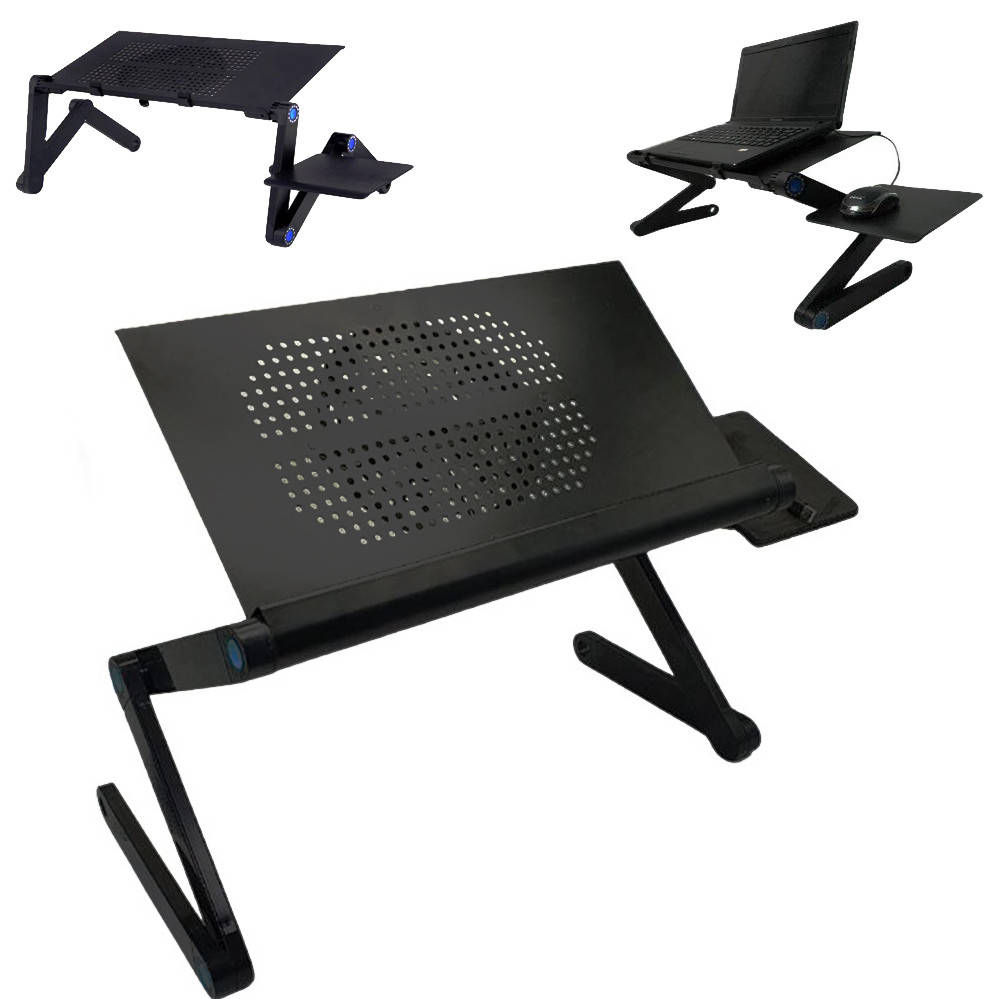 

Столик трансформер для ноутбука LAPTOP TABLE Т9 Портативный Стол-подставка металлический с кулером складной