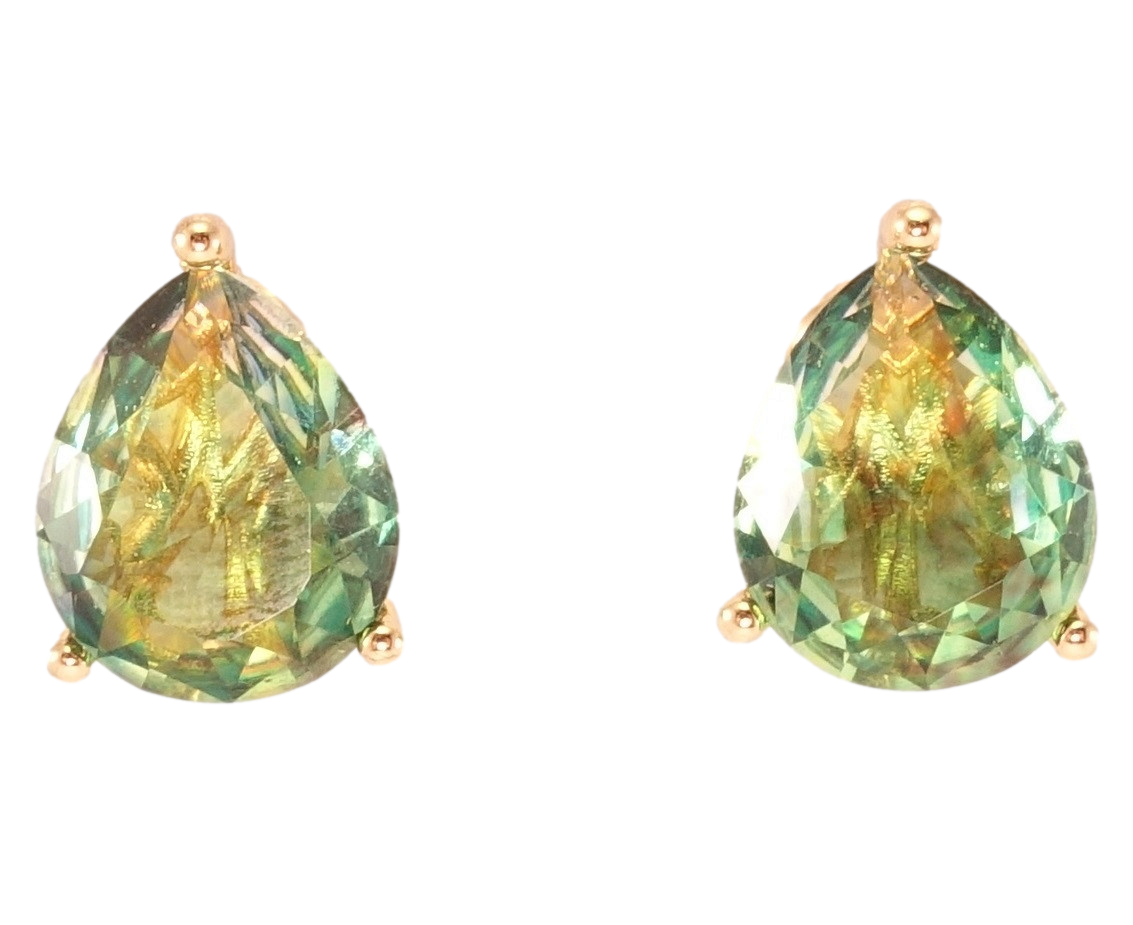 

Серьги Xuping Позолота 18K гвоздики "Оливково-зеленые грушевидные кристаллы"