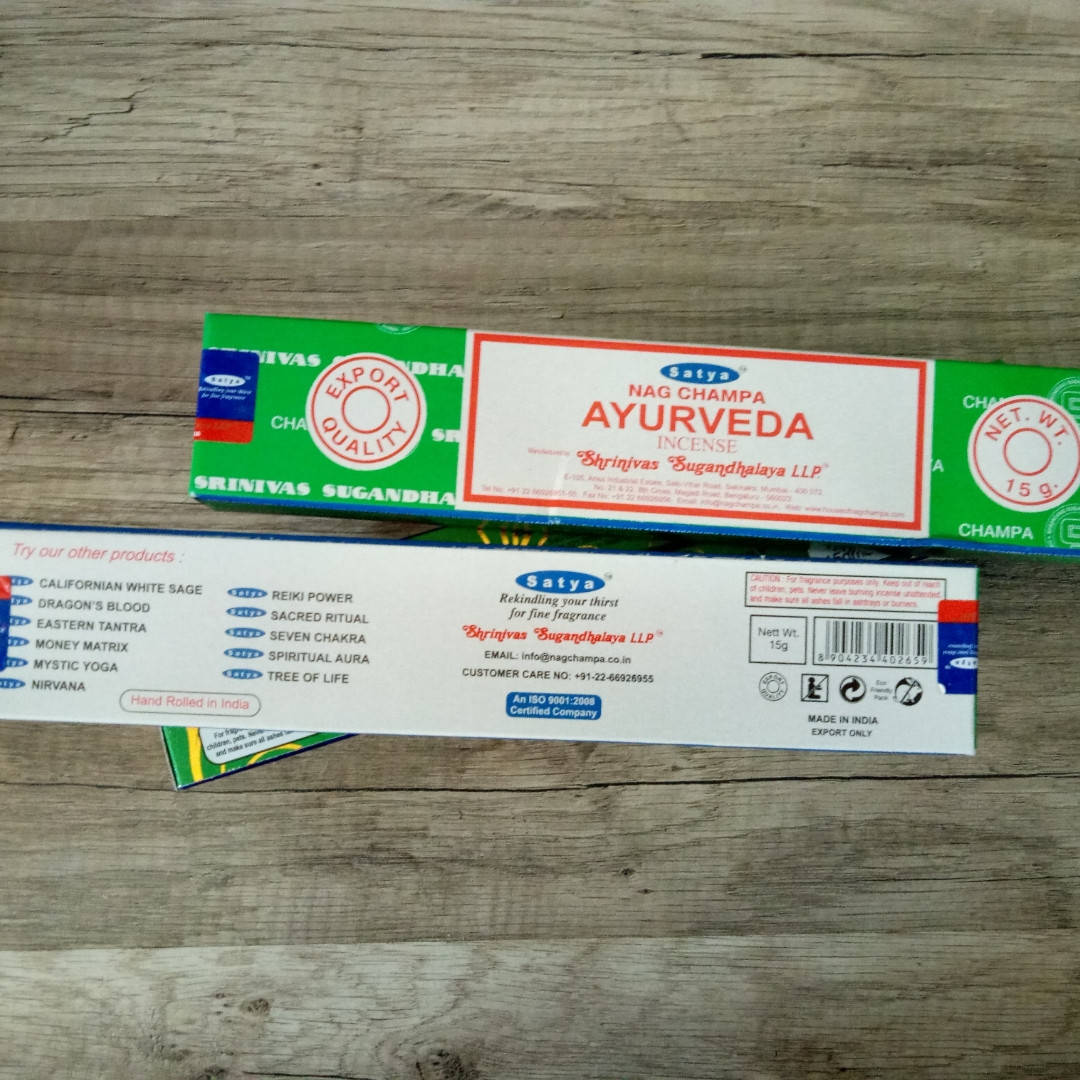 

Аромапалочки Аюрведа, Ayurveda Satya, 15г