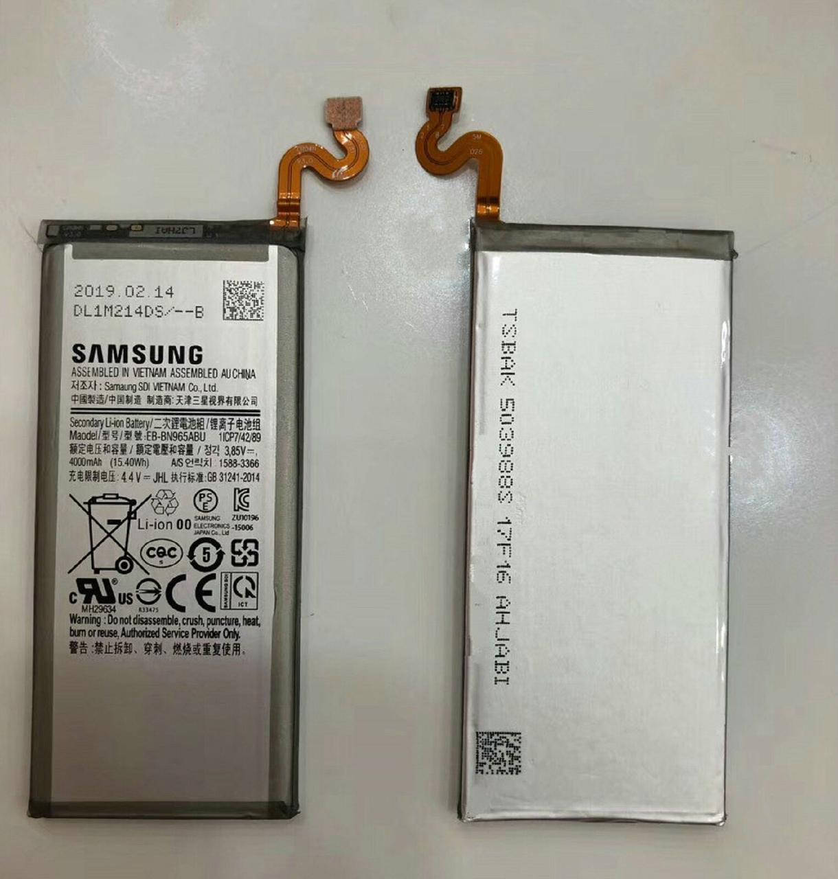 

Оригинальный аккумулятор Samsung Galaxy Note 9 с телефона