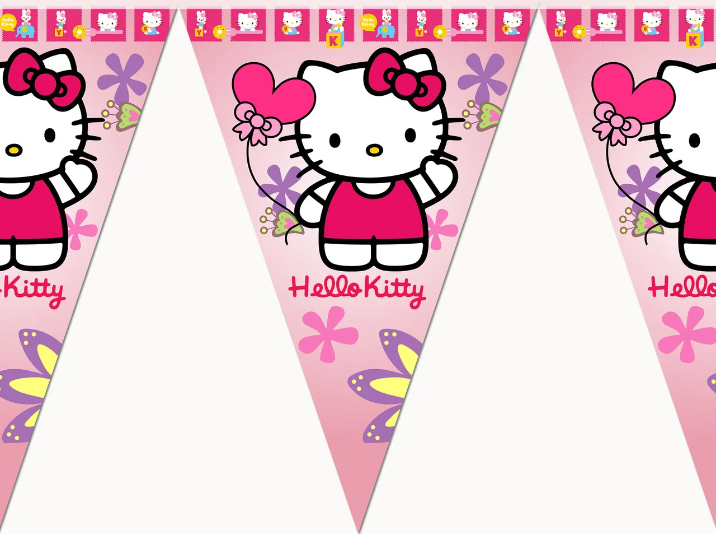 

Флажки гирлянды, вымпел "Китти"