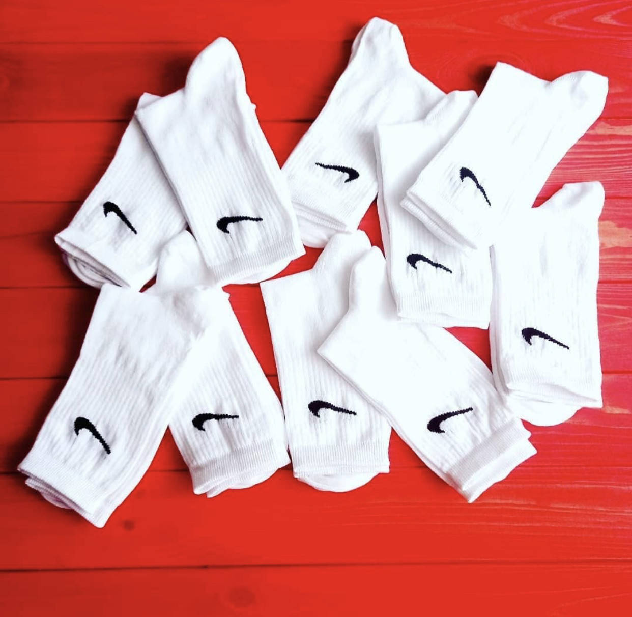 

Носки Nike высокие спортивные носки Найк белые тренировочные с логотипом 15, Белый