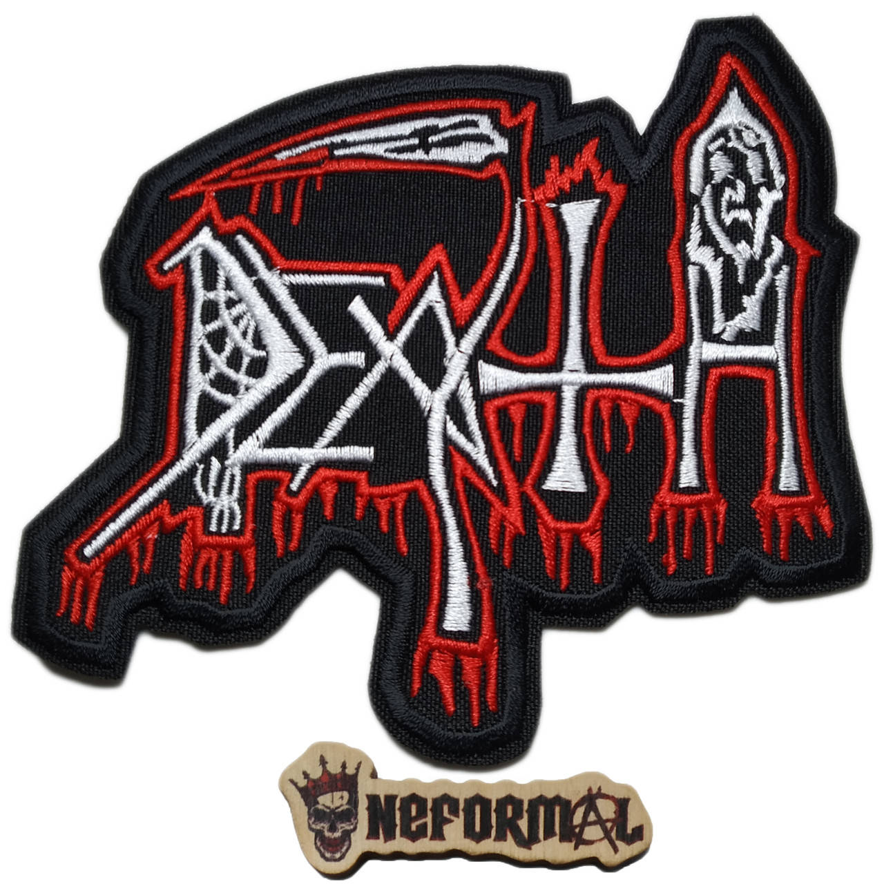 

Нашивка Death (лого) 12х11 см., Красный