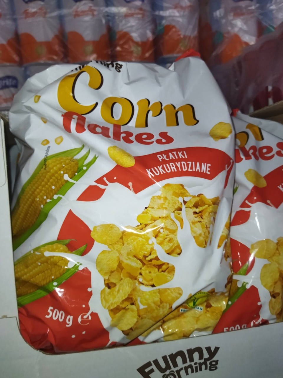 

Хлопья Кукурузные Funny Morning Corn Flakes Веселое Утро 500 г Польша